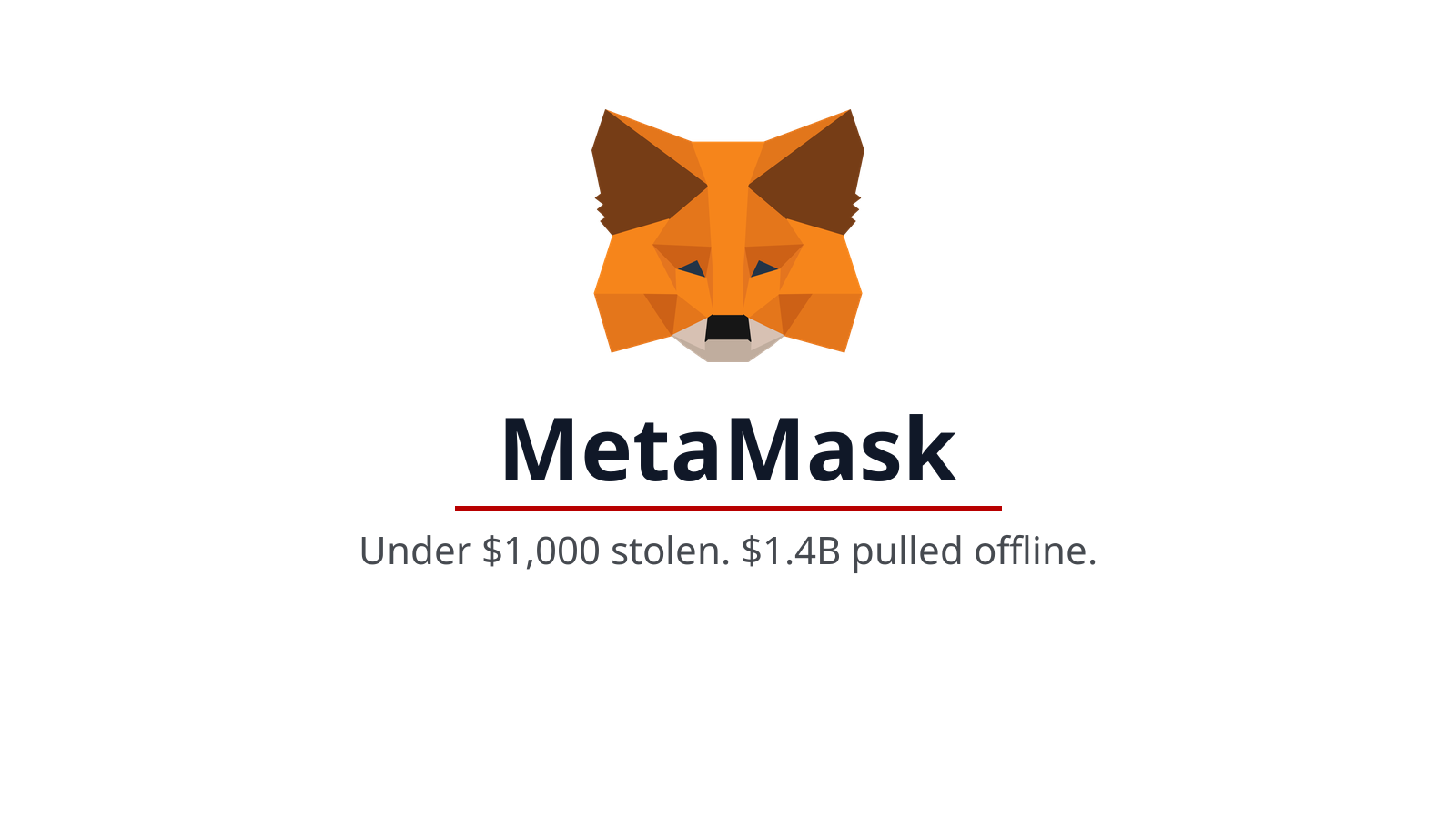 MetaMask: Hackers Took Under $1,000, So It Pulled $1.4B of Ether Offline